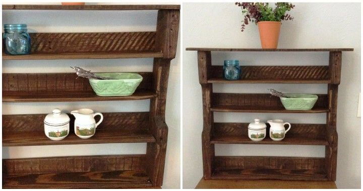 Wood Pallet Decorative Wall Shelf Spice Rack Pallets Pro