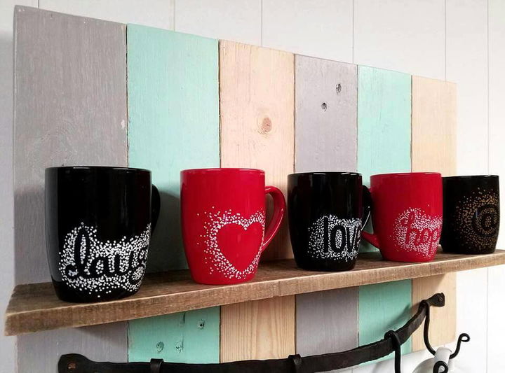 gorgeous pallet coffee mug rack