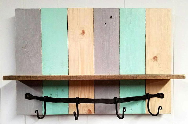 handmade pallet coffee mug rack