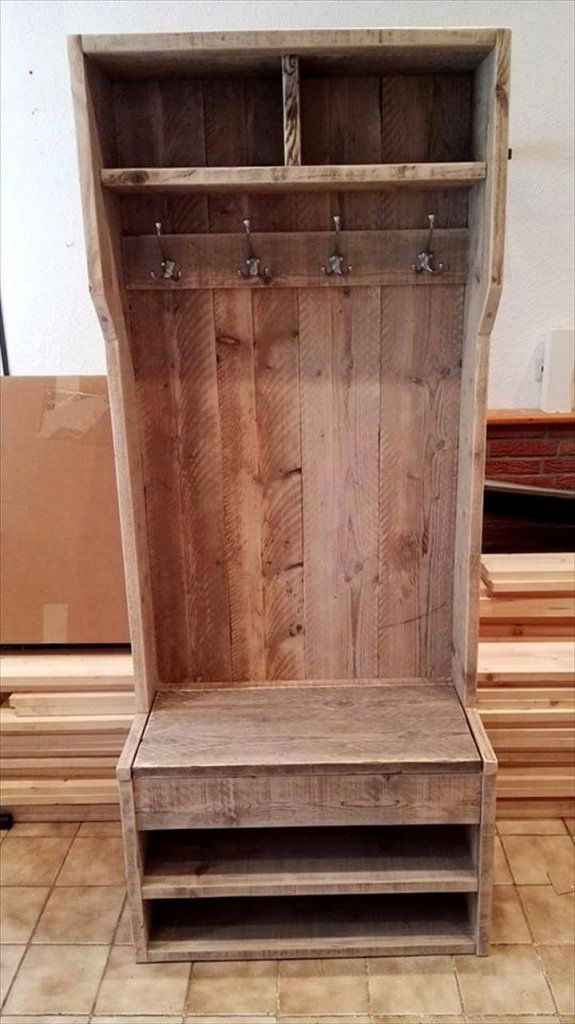 DIY Wood Pallet Hall Tree Pallets Pro
