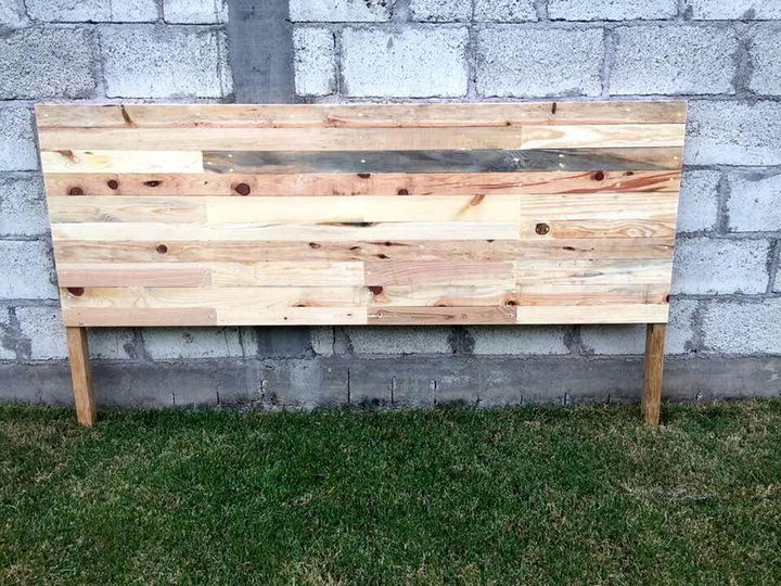 wooden pallet made headboard