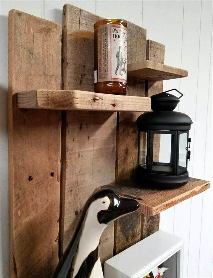 wooden pallet shelf design
