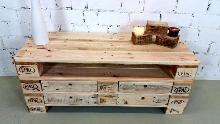 wooden pallet chest of drawers