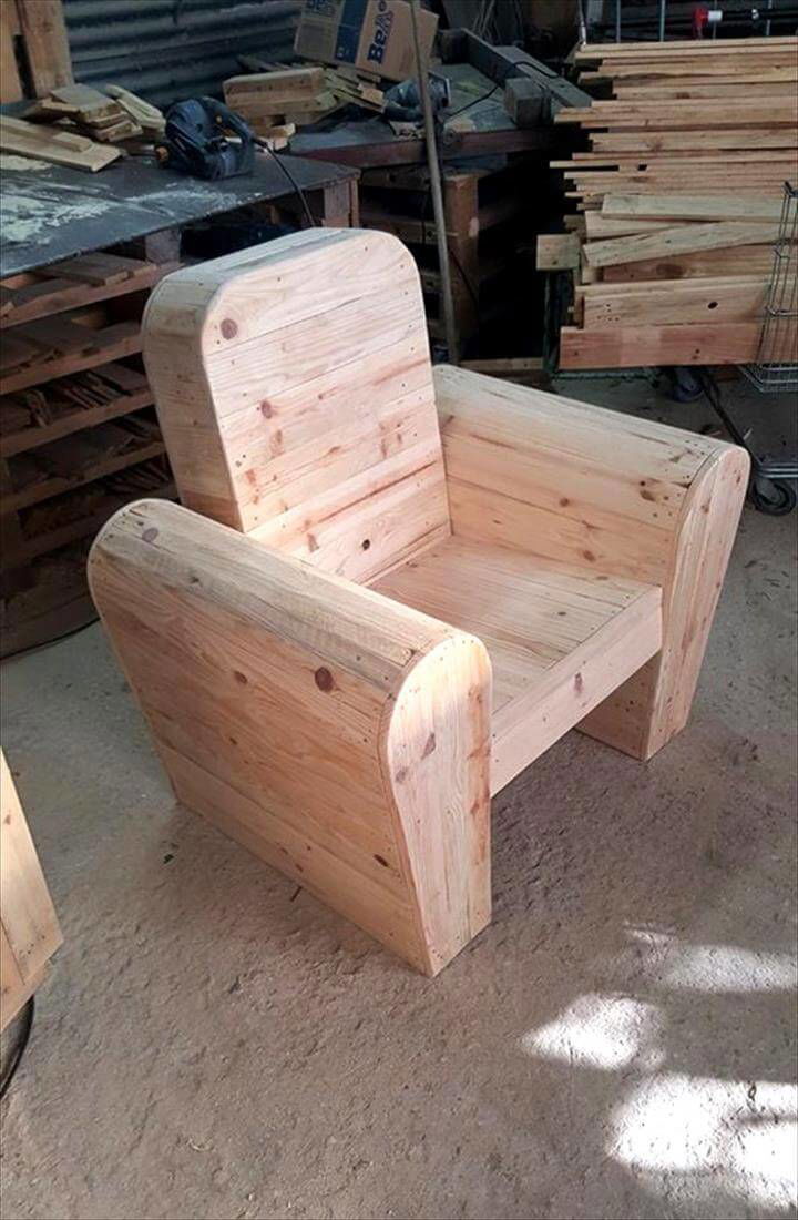 diy pallet seat chair