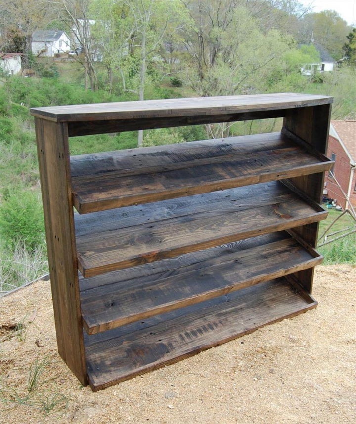 Wooden Pallet Entryway Shoe Rack - Pallets Pro