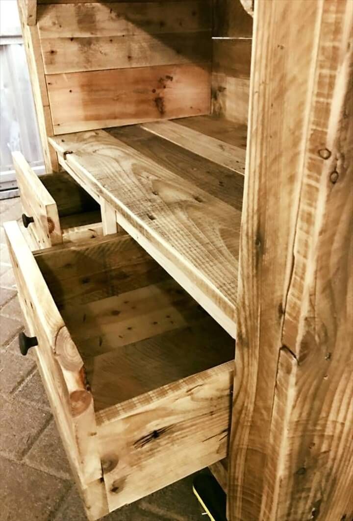 simple pallet bathroom cabinet