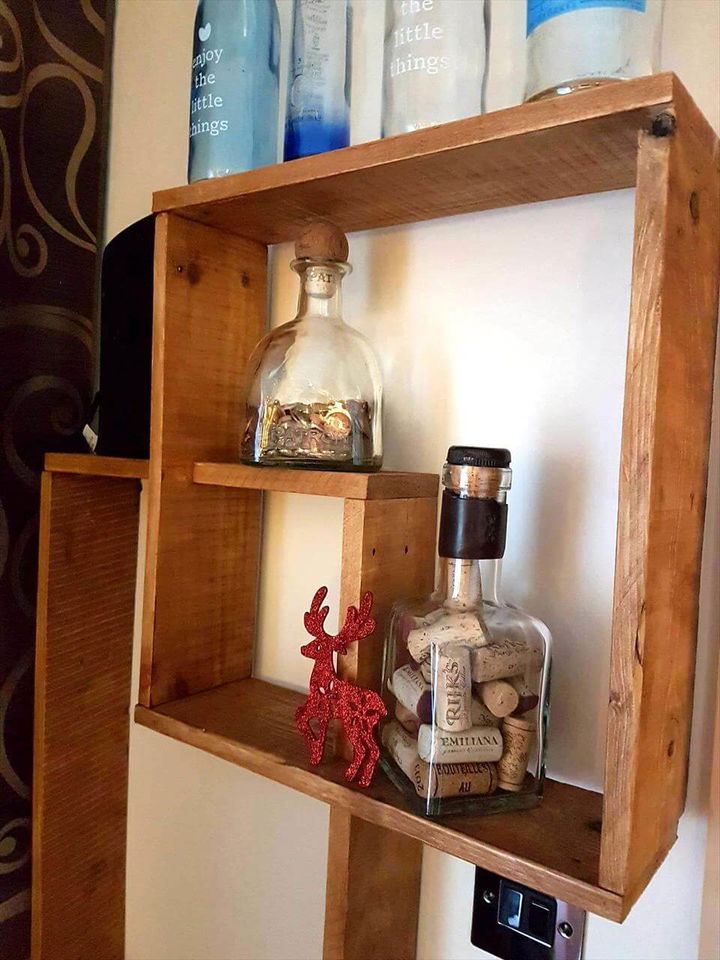 awesome wooden pallet shelf design