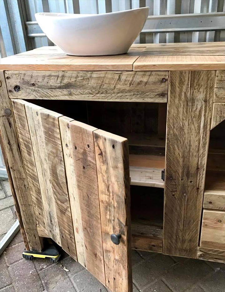 Pallet Bathroom Cabinet Designs Pallets Pro