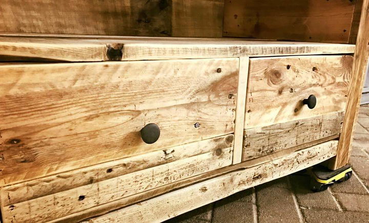 handmade pallet bathroom cabinet