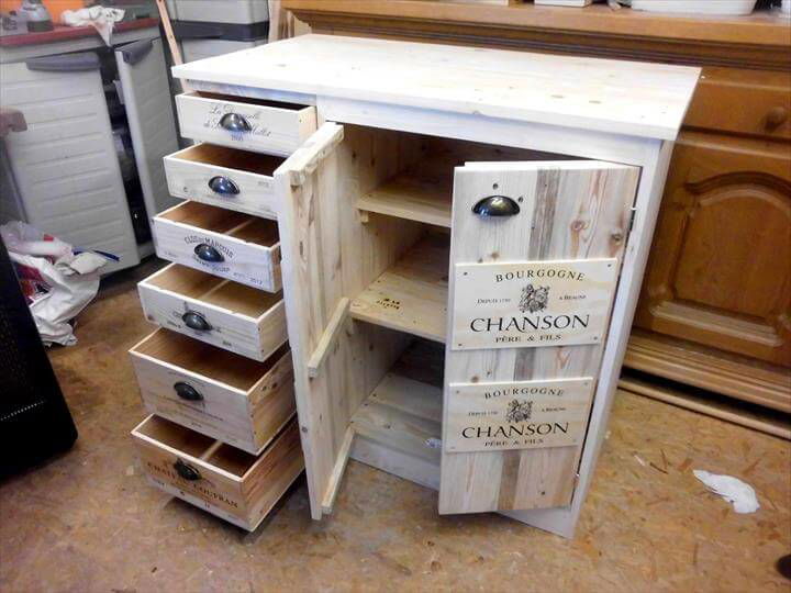 Pallet Chest Of Drawers With Side Cabinet Tutorial Pallets Pro