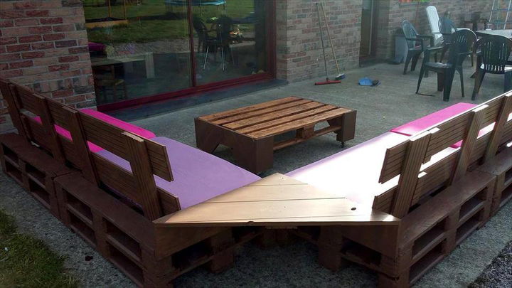 diy pallet outdoor seating