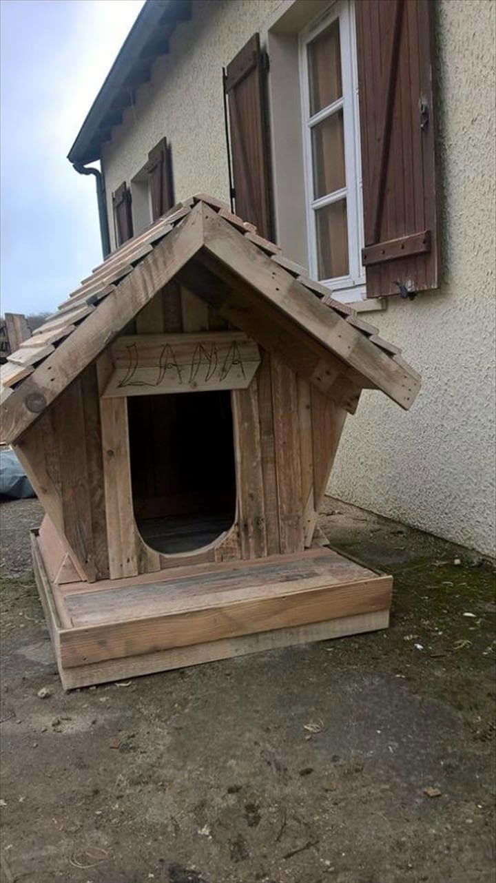 wooden pallet dog house