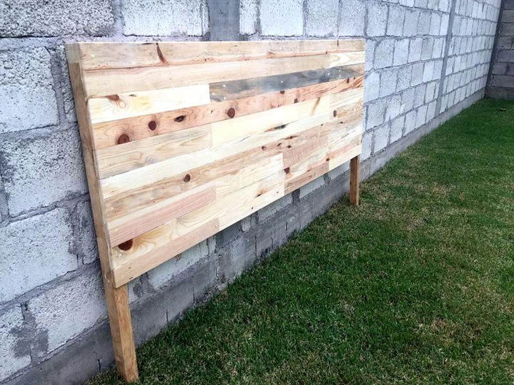 diy pallet made headboard