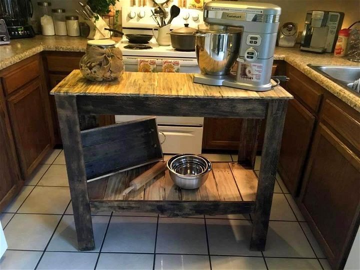 rustic pallet kitchen island table