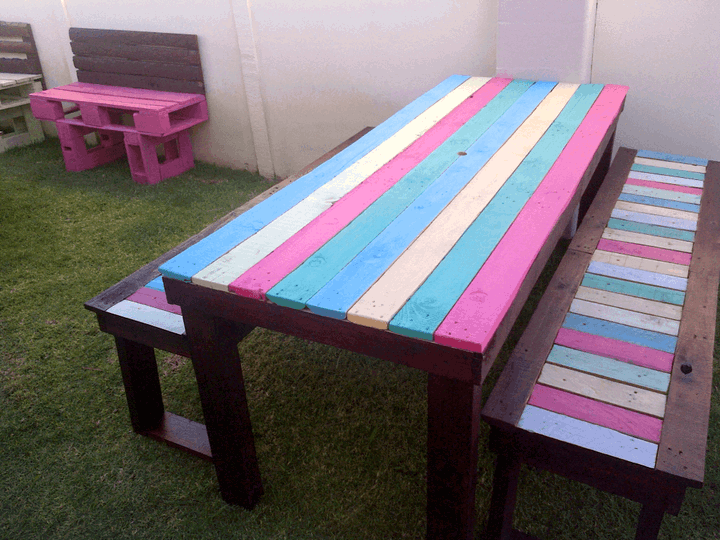 pallet dining table set