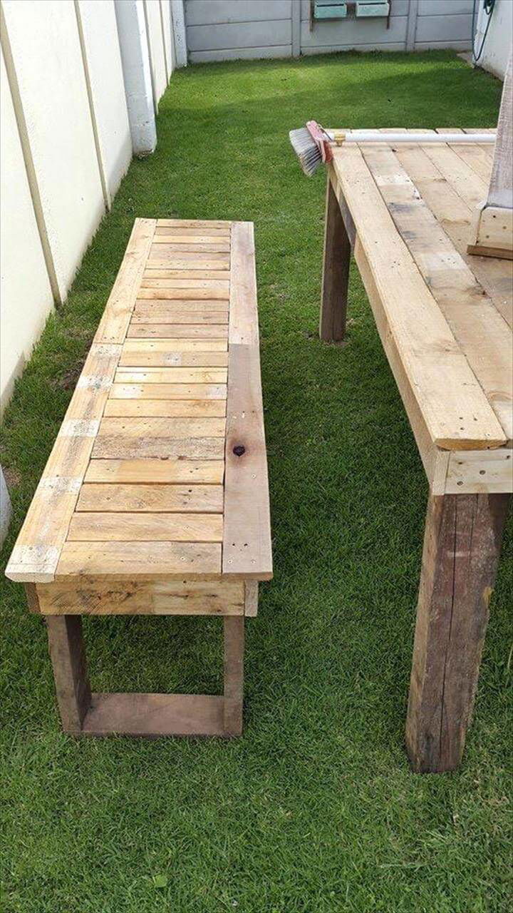 rustic pallet outdoor dining set