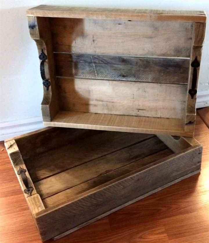 cute pallet serving trays