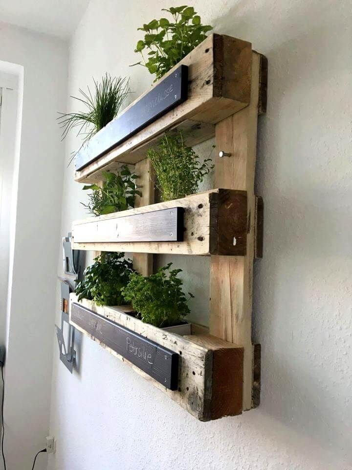 wall mounted pallet vertical planter