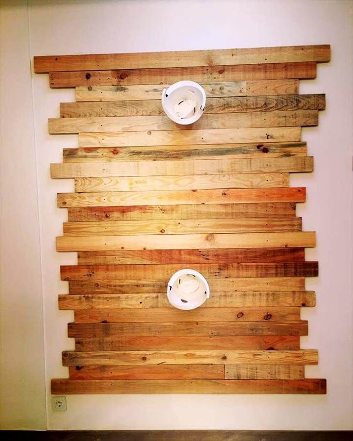 lovely pallet wall paneling