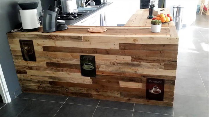 awesome pallet kitchen counter