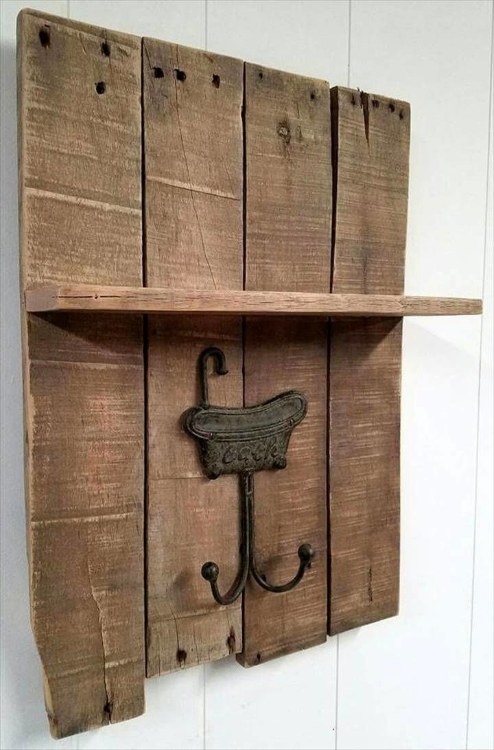 diy pallet towel rack