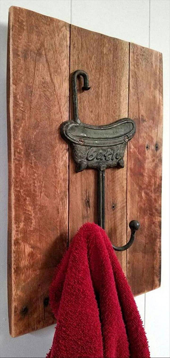 pallet towel rack