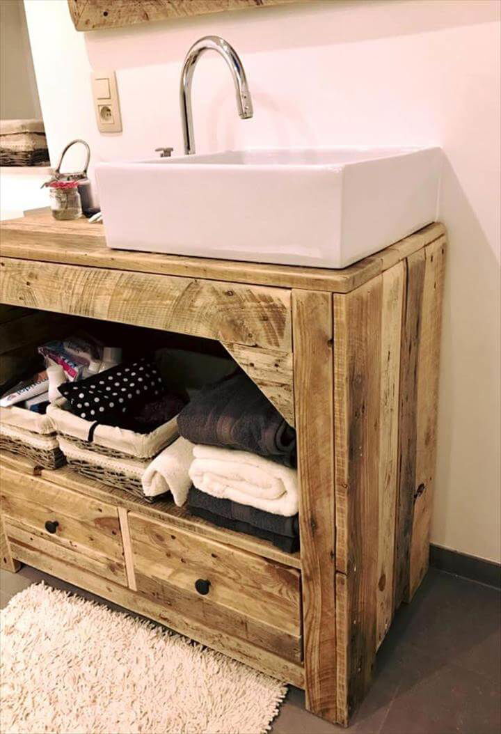 pallet bathroom vanity