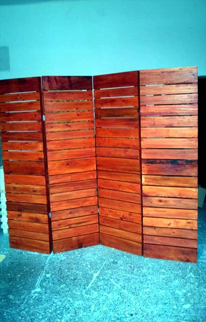 wooden pallet room divider
