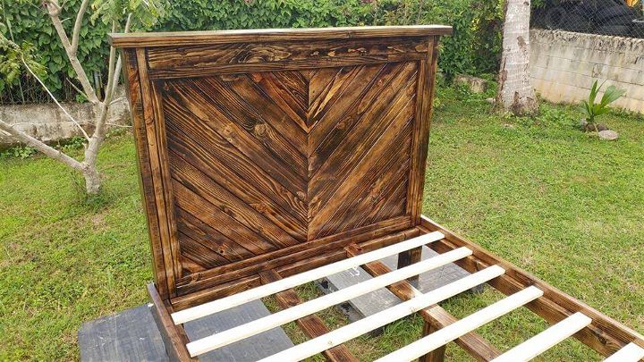 rustic pallet bed frame