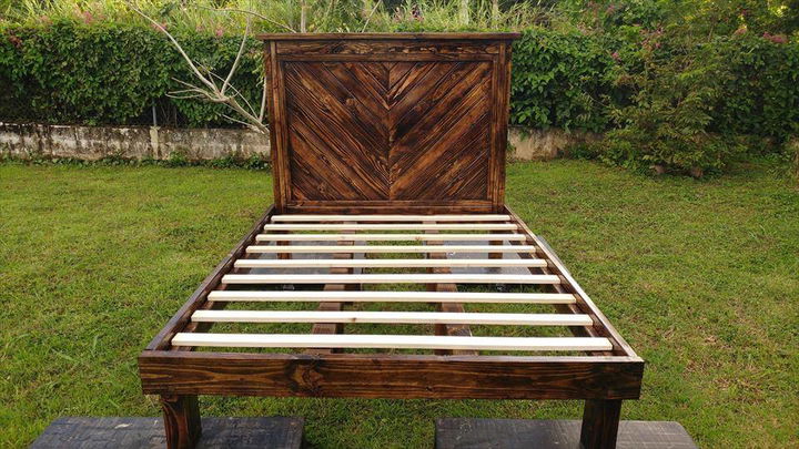 wooden pallet bed frame