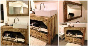 Pallet Bathroom Cabinet Designs Pallets Pro - How To Build A Bathroom Vanity Out Of Pallets