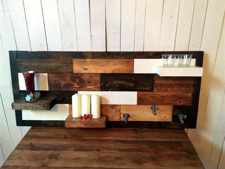 no-cost pallet display shelf with hooks