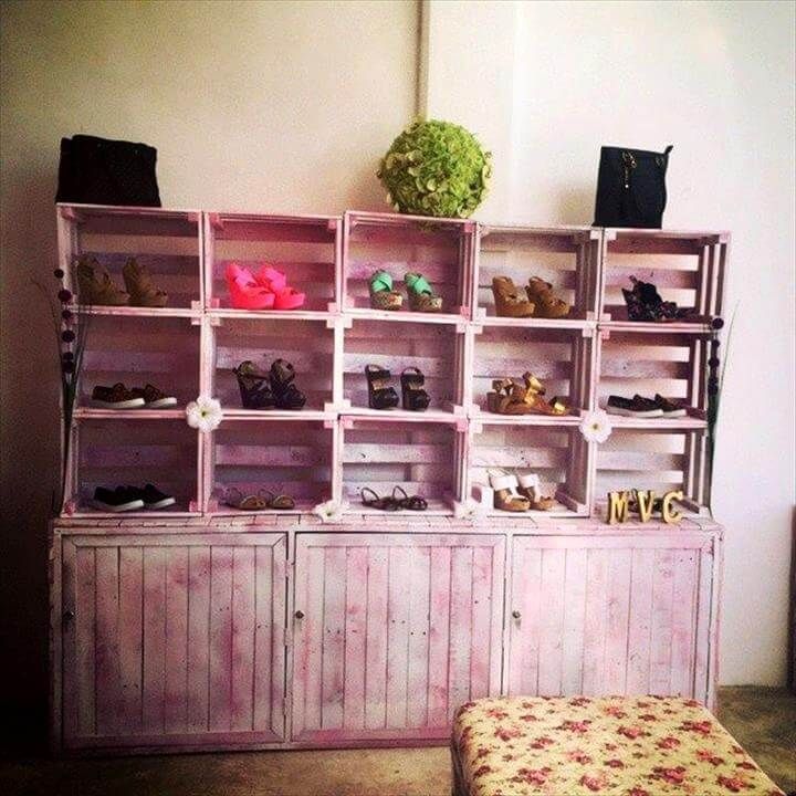 pallet shoes rack and storage station