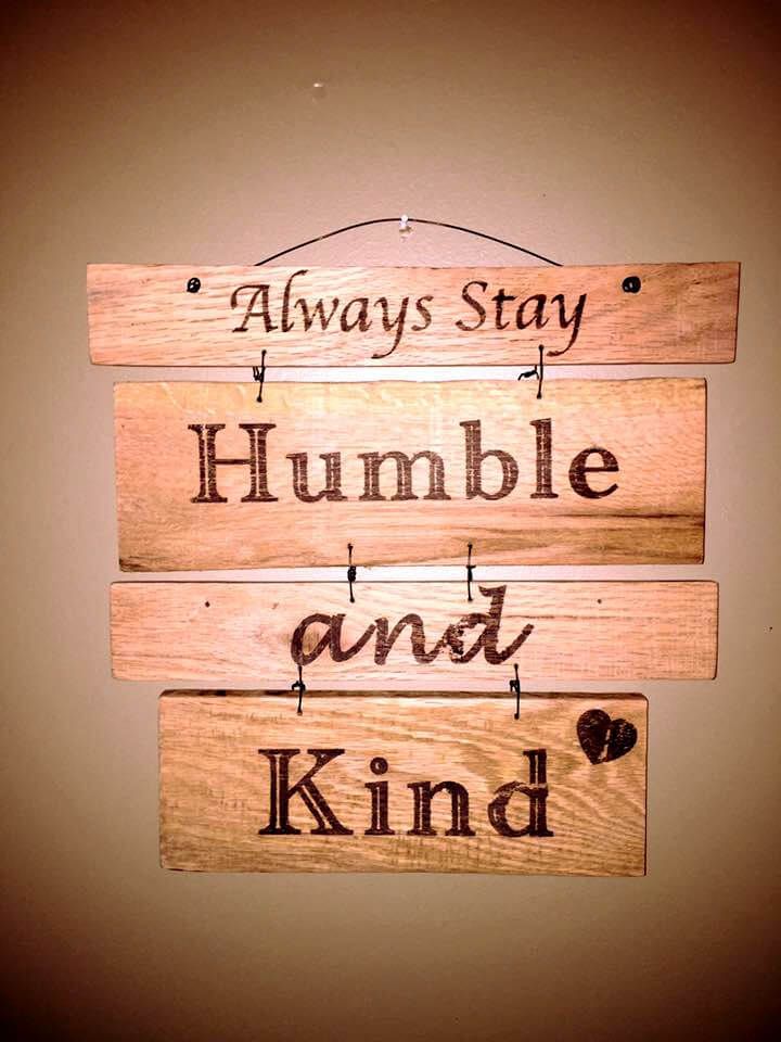 diy custom quoted pallet wall art