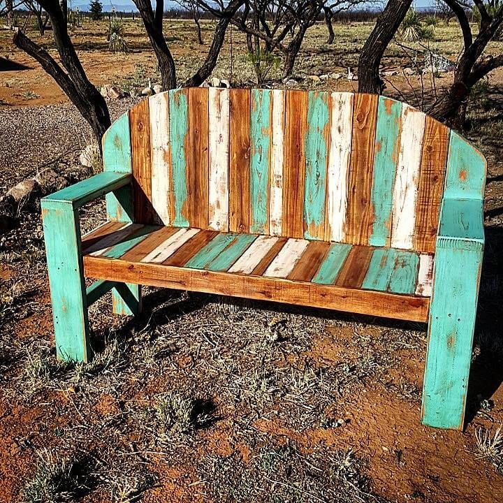 handmade pallet bench