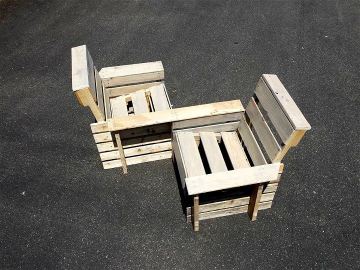 no-cost pallet double chair seat