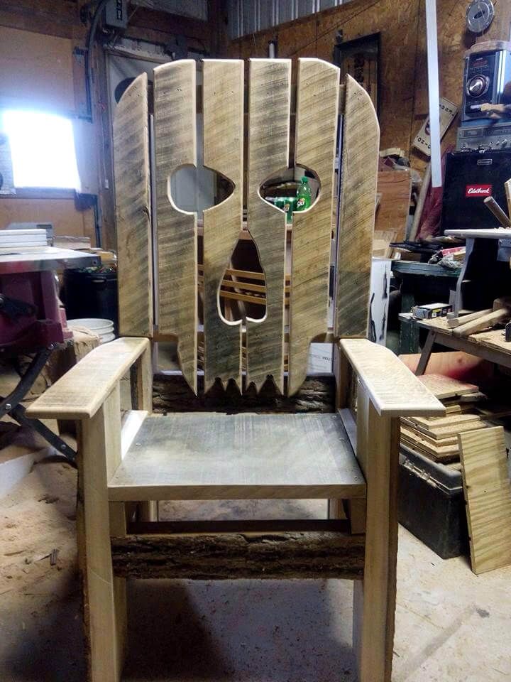 pallet skull chair