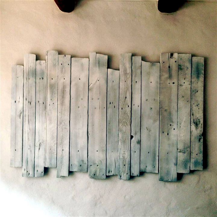 rustic pallet slats wall art