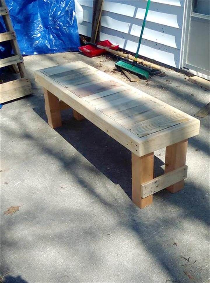 pallet wood bench