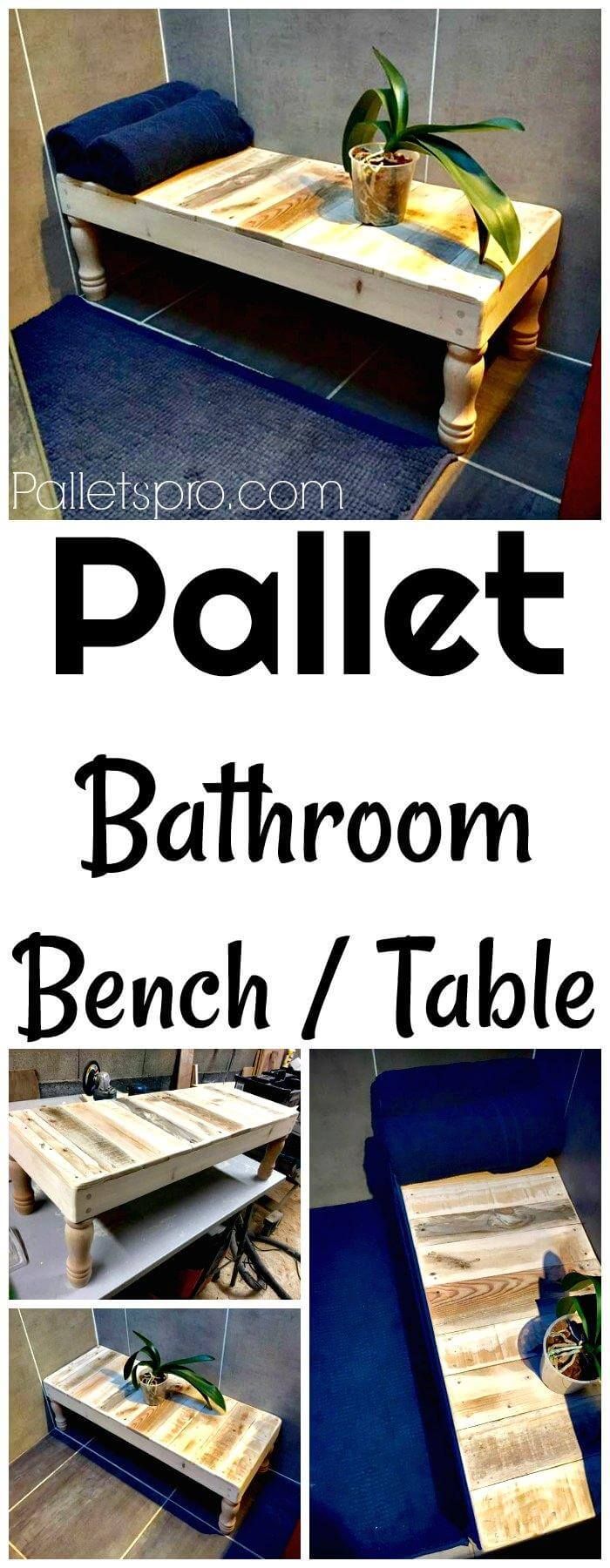 Pallet Bathroom Bench