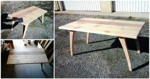 DIY Pallet Coffee Table with Arched Legs