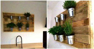 DIY Pallet Vertical Herb Garden