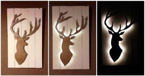 DIY Pallet Wall Art Piece of Deer