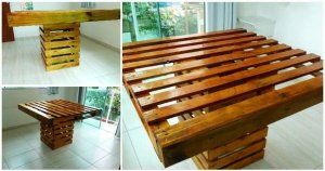 Square Top Pallet Dining Table