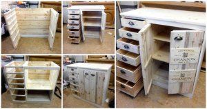 Pallet Chest of Drawers with Side Cabinet Tutorial