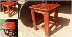 Pallet Side Table for Outdoor