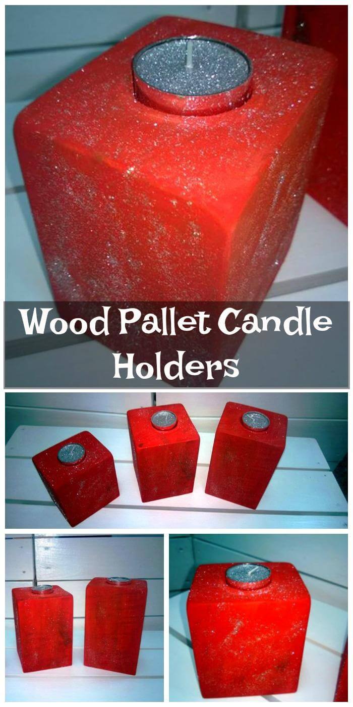 Pallet Candle Holders