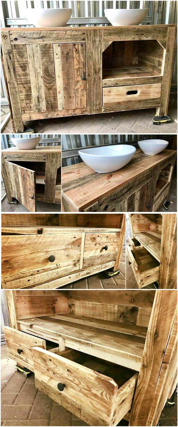 Pallet Bathroom Cabinet